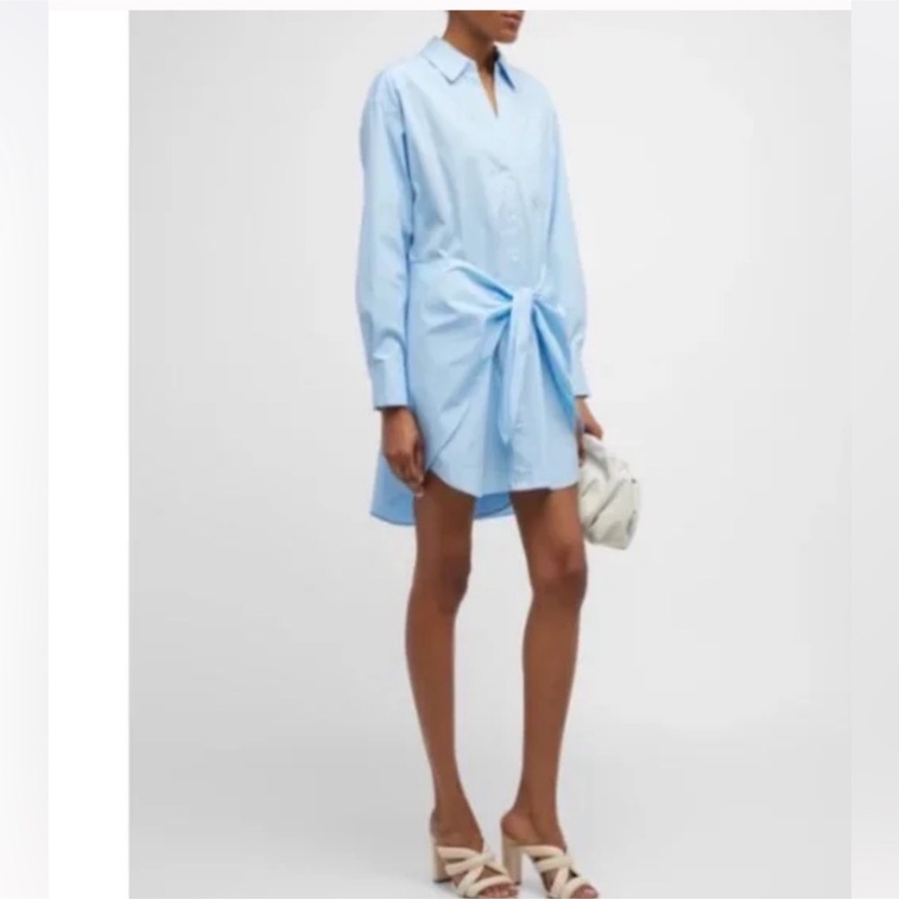 Veronica Beard Lake Blue Roanoke Mini Shirt Dress Sz 8